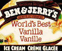 Ben & Jewrry's World's Best Vanilla Ice Cream, COR 525 Dairy, added 20Mar2000